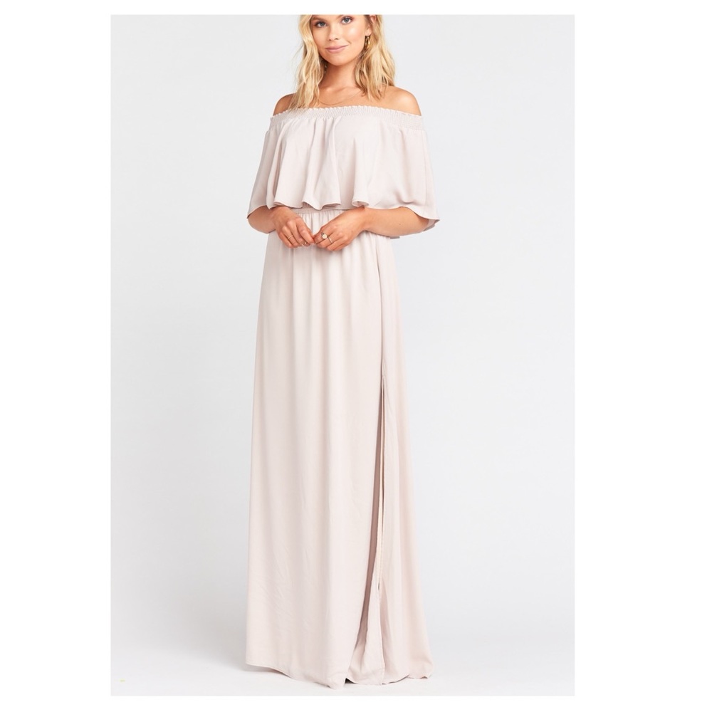 Show Me Your Mumu Hacienda Maxi Dress Ivory Crisp